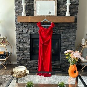 Beautiful red velvet gown